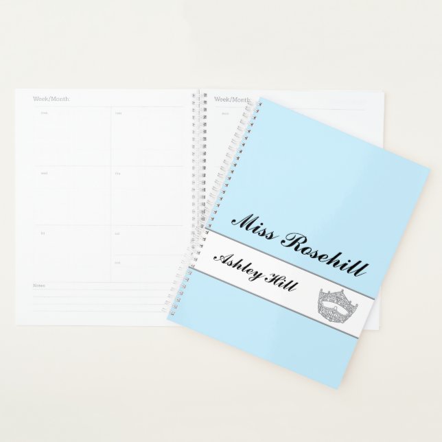 Custom Pageant Crown Notebook Planner (Display)