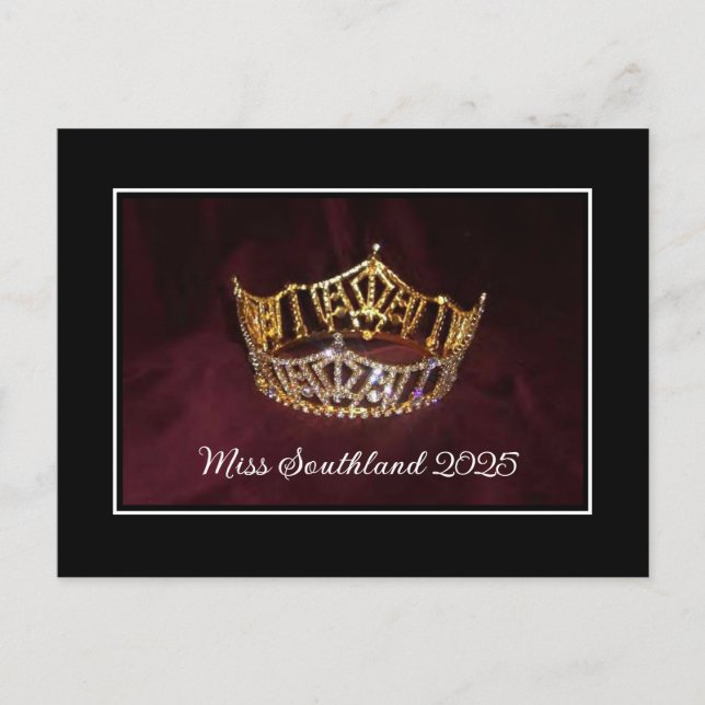 Custom Pageant Crown Postcard (Front)