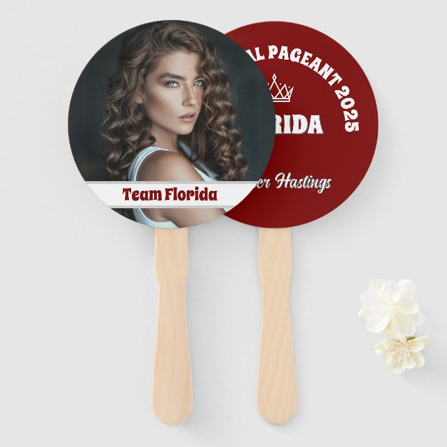 Custom Pageant Fan Wavers - Double Sided 10-Pack (Front and Back)