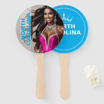 Custom Pageant Paddle Fans - Crown Design