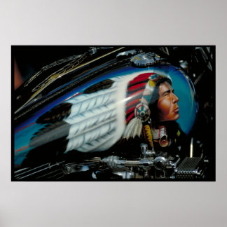 Custom painted fuel tank - South Dakota Poster