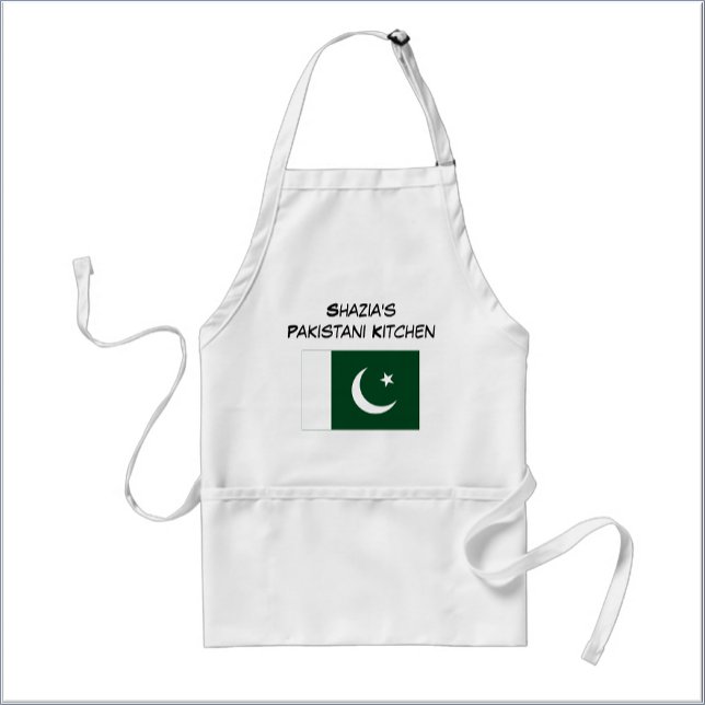 Custom Pakistan Flag White and Green Standard Apron (Creator Uploaded)