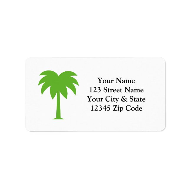 Custom palm tree address labels (Front)