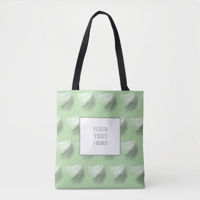 custom palm tree leaf background Tote Bag (Front)