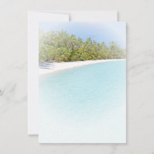 Custom Palms Beach Sand Sea Seaside Nature Card