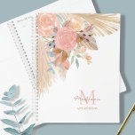 Custom Pampas Grass Blush Pink Floral Appointments Planner<br><div class="desc">This stylish appointments planner is decorated with watercolor pampas grass,  eucalyptus,  flowers,  and dried leaves.
Easily customisable.
Because we create our artwork you won't find this exact image from other designers.
Original Watercolor © Michele Davies.</div>