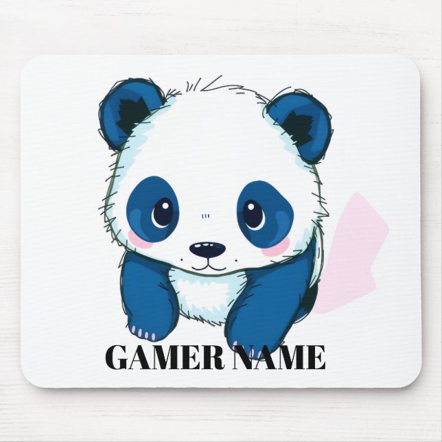 Custom Panda name Mouse Pad (Front)