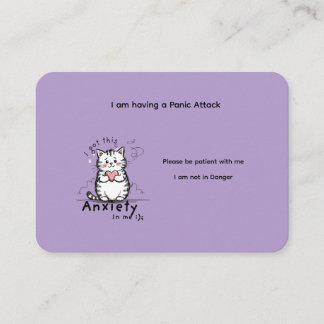 Custom Panic Attack Help Card 