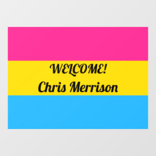 Custom Pansexual Flag Pride Month Window Cling