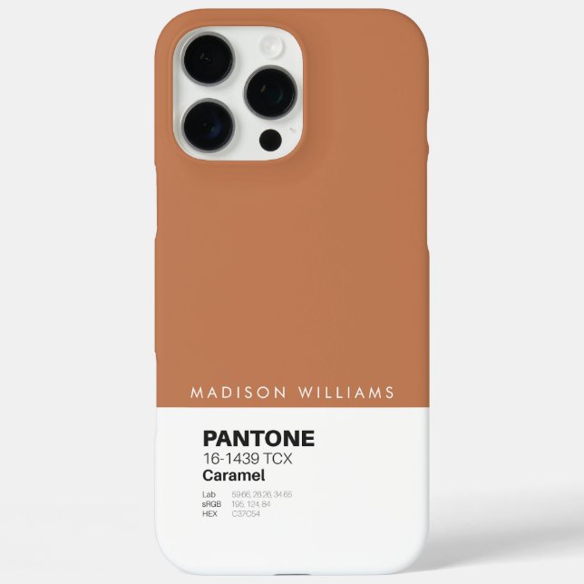 Custom Pantone Personalised Name Colour Block  Case-Mate iPhone Case (Back)