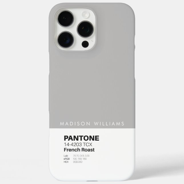 Custom Pantone Personalised Name Colour Block  Case-Mate iPhone Case (Back)