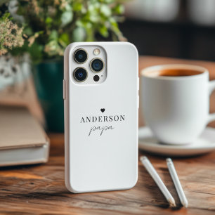 Custom Papa Minimalist Name Heart Grandpa Gift iPhone 16 Pro Case
