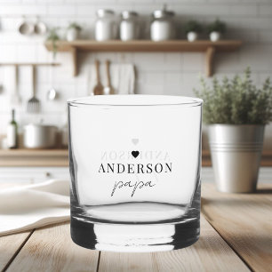 Custom Papa   Personalised Grandpa Gift Whiskey Glass