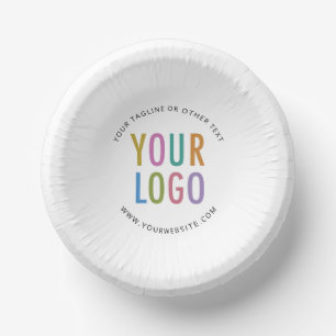Custom Paper Bowls Company Logo Printed 7 inch Plate