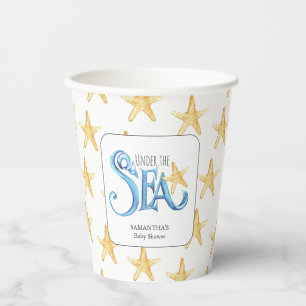 Custom Paper Cups Beach Baby Shower