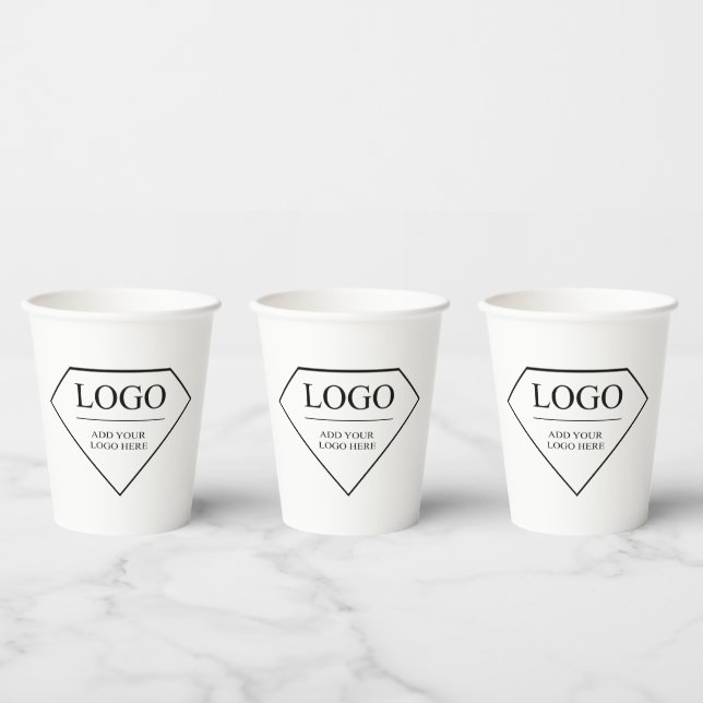 Custom Paper Cups With Lids Coffee Add Logo (Multi)