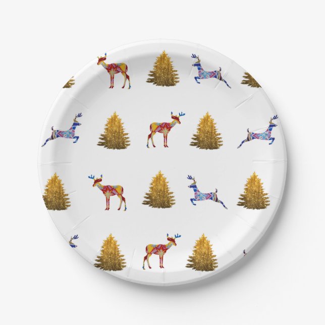 Custom Paper Cute Christmas Plate (Front)