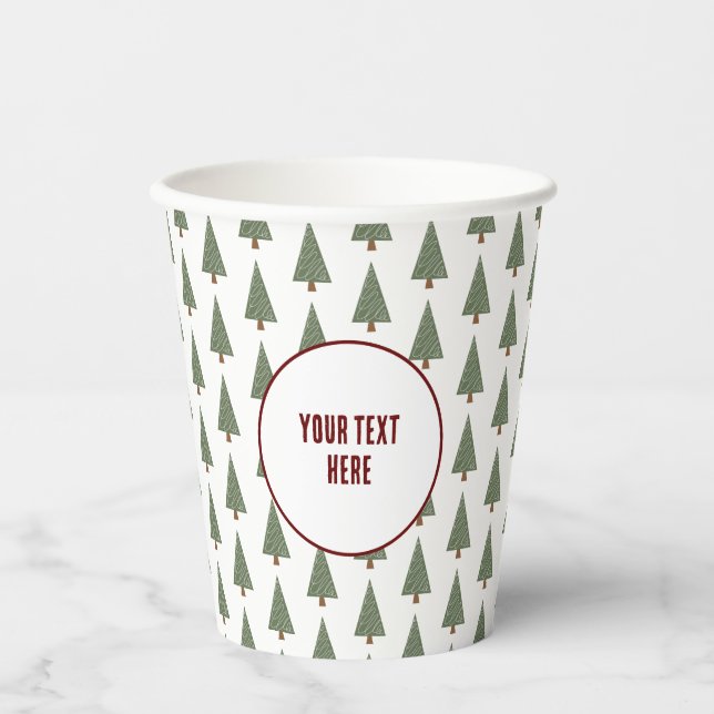 Custom paper party cups for the Holiday season (Front)