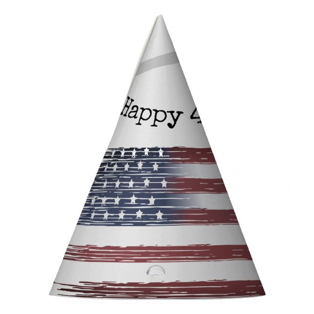 custom paper party hat aeroplane American flag  (Left)