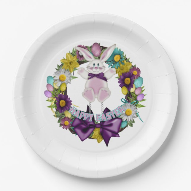 Custom Paper Plates/Happy Easter Plate (Front)