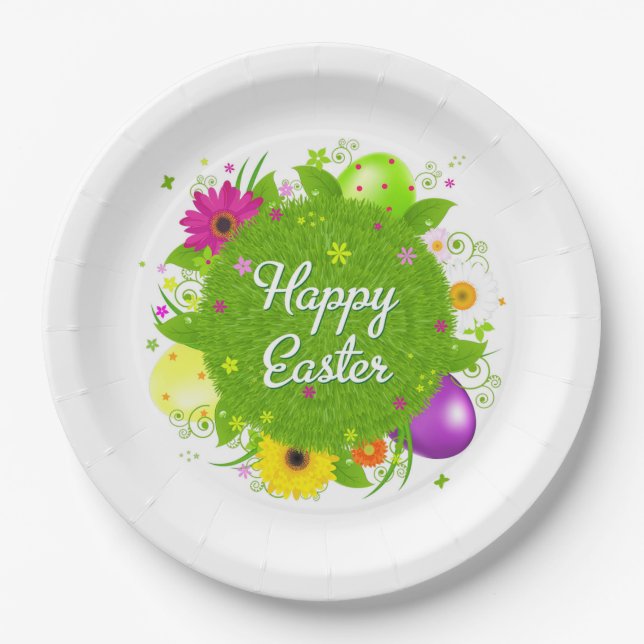 Custom Paper Plates/Happy Easter Plate (Front)