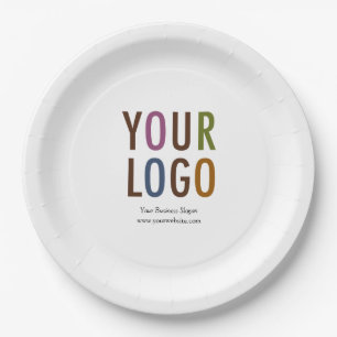 Custom Paper Plates with Logo Personalised Text