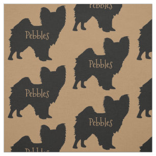Custom Papillon Dog Fabric