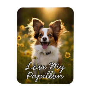 Custom Papillon Fridge Magnet