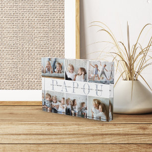 Custom Papou Grandchildren Photo Block