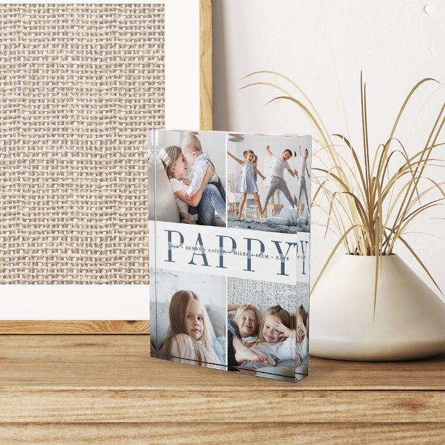 Custom Pappy Grandchildren Photo Block (Creator Uploaded)