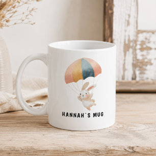 Custom Parachute Bunny Mug with Name