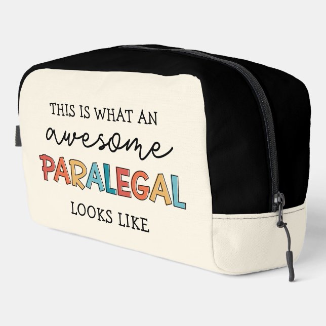 Custom Paralegal Awesome Legal Assistant Funny Dopp Kit (Right Corner)