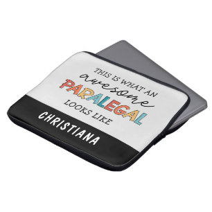 Custom Paralegal Awesome Legal Assistant Funny Laptop Sleeve
