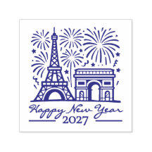 Custom Paris Eiffel Tower Fireworks New Year 2027