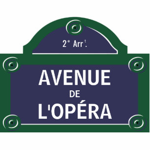 Custom Paris Street Sign Opera Photo Sculpture Magnet