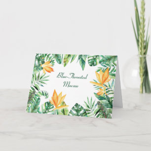 Custom Parrot Name Congratulations New Bird Adopt Card