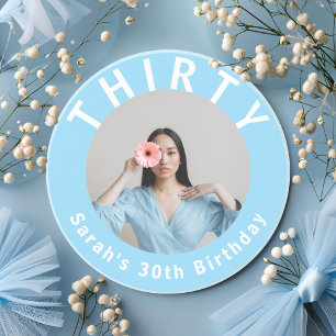 Custom Party Drink Coasters 30th Birthday