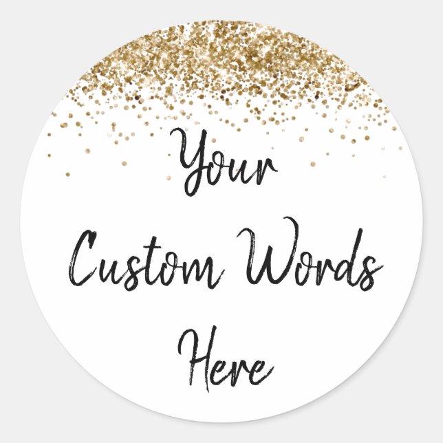 Custom Party Favour Personalised Birthday Classic Round Sticker (Front)