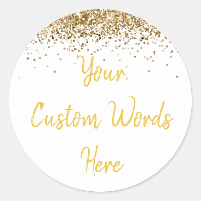 Custom Party Favour Personalised Birthday Classic Round Sticker (Front)