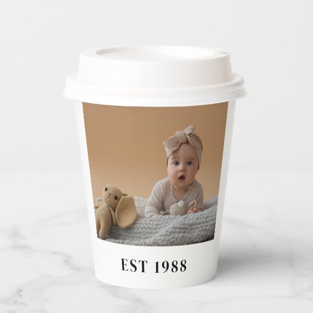 Custom Party Personalised Birthday Custom face  Paper Cups (Front)