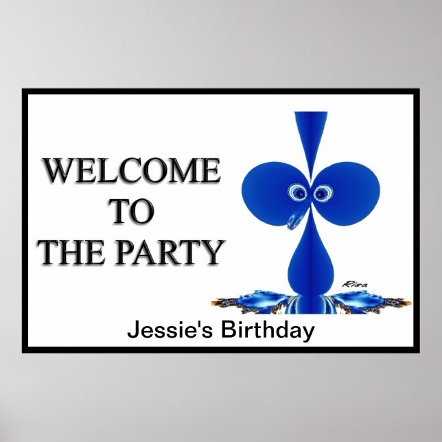 Custom Party Welcome Sign (Front)