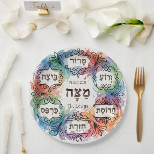 Custom Passover Seder Plate for All Guests Pesach 