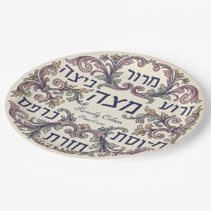 Custom Passover Seder Plate for All Guests Pesach 