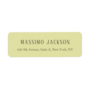 Custom pastel color personalized minimalist name return address label