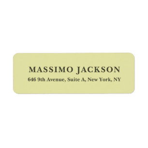 Custom pastel colour personalised minimalist bold return address label