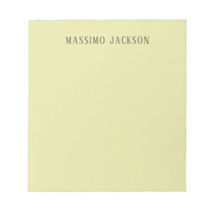 Custom pastel colour personalised minimalist name notepad