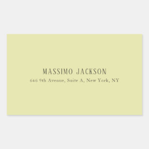 Custom pastel colour personalised minimalist name rectangular sticker