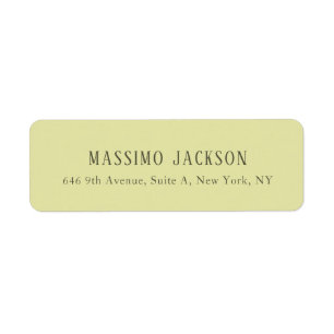 Custom pastel colour personalised minimalist name return address label