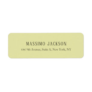 Custom pastel colour personalised minimalist name return address label