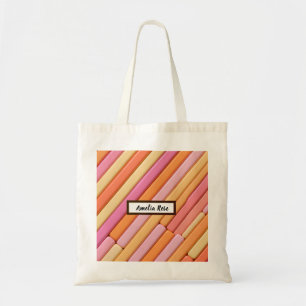 Custom Pastel Geometric Budget Tote Bag – Abstract